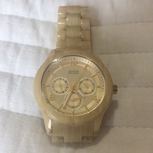 Beige Guess Watch